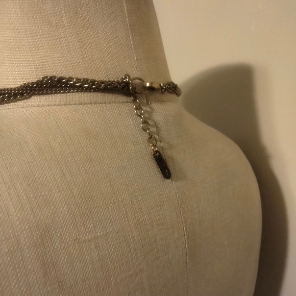 Iris Apfel & Bajalia Clear Rhinestone Gold Toned Statement Necklace - Picture 9 of 15